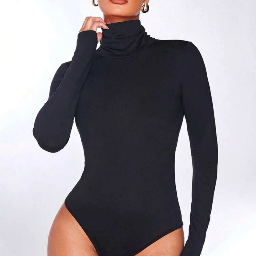 Mock neck long sleeve bodysuit
